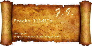 Frecko Illés névjegykártya